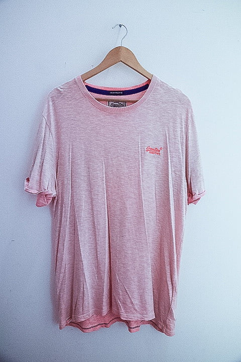 Vintage pink super dry large tshirt