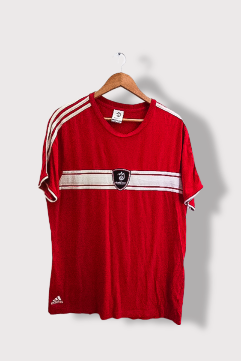Vintage Adidas UEFA Euro 2008 RedStripped Mens size Large Tees