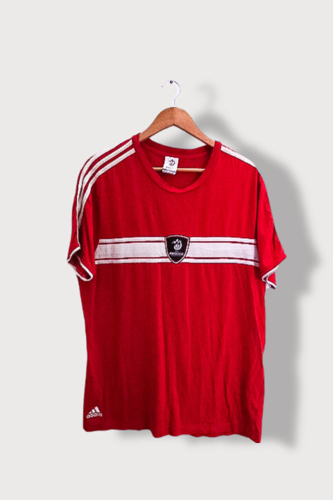 Vintage Adidas UEFA Euro 2008 RedStripped Mens size Large Tees