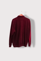 Vintage Caporrico sport wear red thick long sleeve polo shirt XXXL