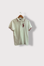 Vintage Polo ralph lauren white custom fit mens polo shirt XL