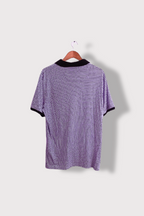 Vintage Bugatti mens geometric pattern blue polo shirt L