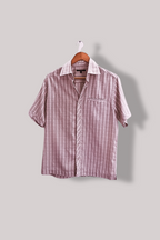 Vintage brown plaid pattern Dunnes small short sleeve shirt