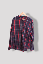 Vintage River Island Blue checkered mens regular fit long sleeve shirt XL