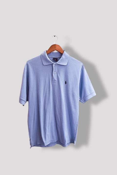 Vintage Polo Ralph Lauren Skyblue mens short sleeve medium polo shirt