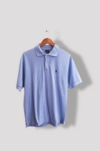 Vintage Polo Ralph Lauren Skyblue mens short sleeve medium polo shirt