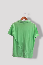 Vintage Lyle & Scott mens small regular fit green short sleeve polo shirt