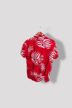 Vintage Red floral print medium hawaii shirt