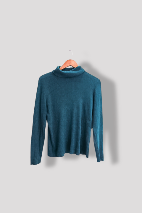 Vintage Goldwater Greek Large turtleneck long sleeve Green Sweatshirt