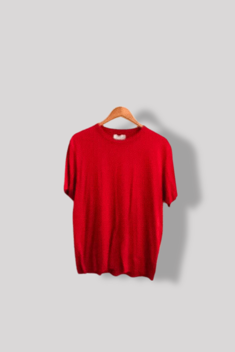 Vintage Topman Plain red mens large short sleeve tees