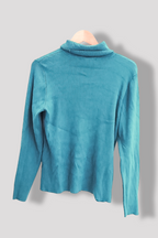 Vintage Goldwater Greek Large turtleneck long sleeve Green Sweatshirt