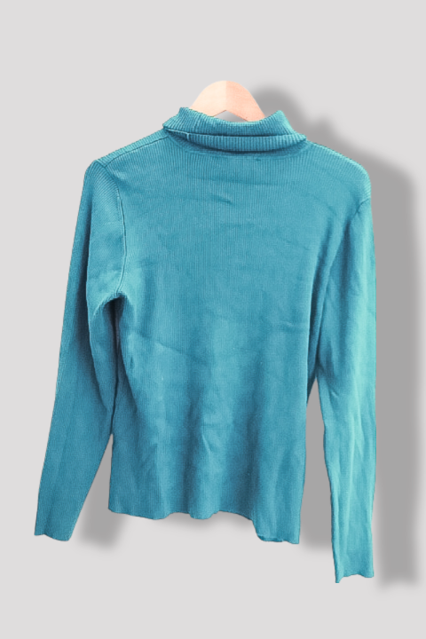 Vintage Goldwater Greek Large turtleneck long sleeve Green Sweatshirt