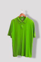 Vintage Fila Neon green mens regular fit large short sleeve polo shirt