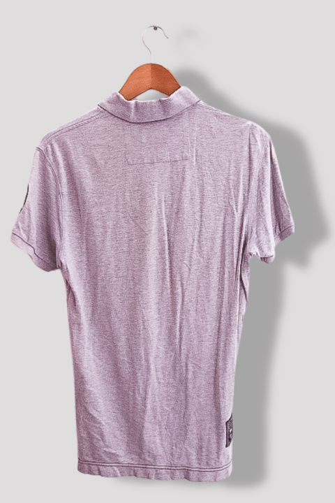 Vintage La Marina Italia Buenos Aires large grey slim fit polo shirt