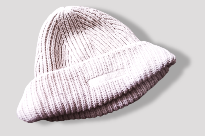 Vintage American eagle Mens Ribbed Beanie cream Hat