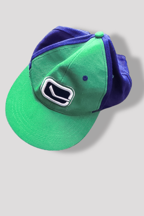 vintage G Crest snapback snap cap in green and blue