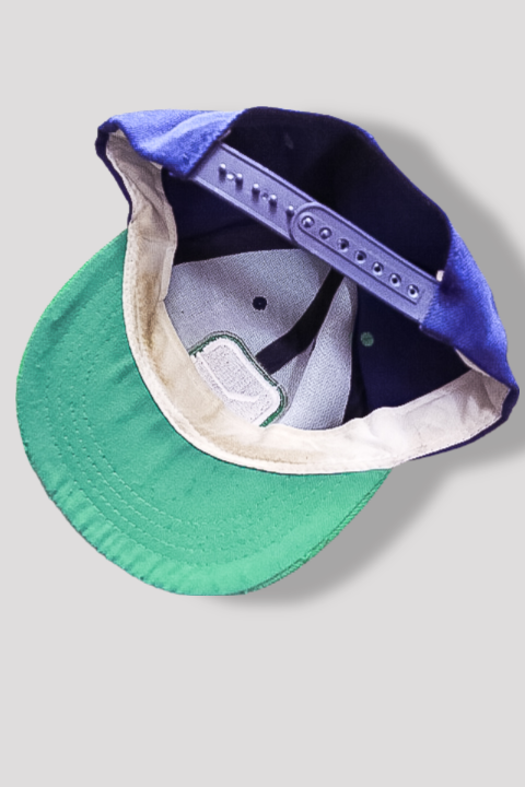 vintage G Crest snapback snap cap in green and blue