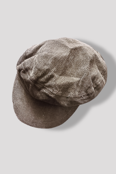 Vintage koopman brown corduroy tweed cap