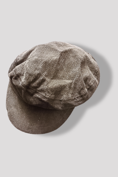 Vintage koopman brown corduroy tweed cap