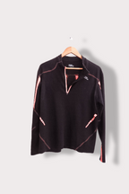 Vintage Frank Shorter 1/4 Zip-Up Black Sweatshirt