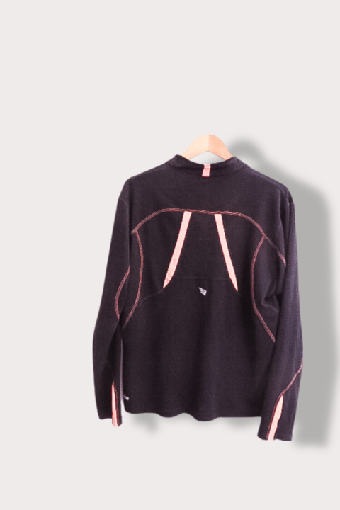 Vintage Frank Shorter 1/4 Zip-Up Black Sweatshirt