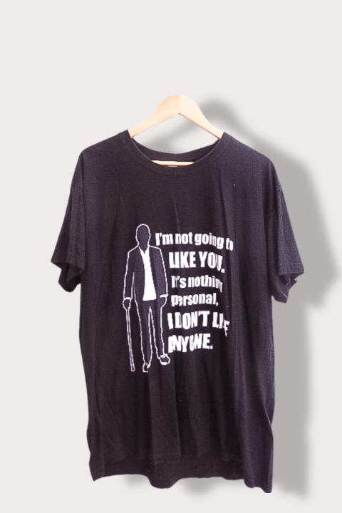 Vintage Plain black Graphics mens tees XXL