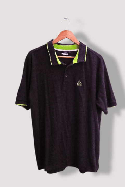 Vintage Azurrisport black mens polo shirt XL