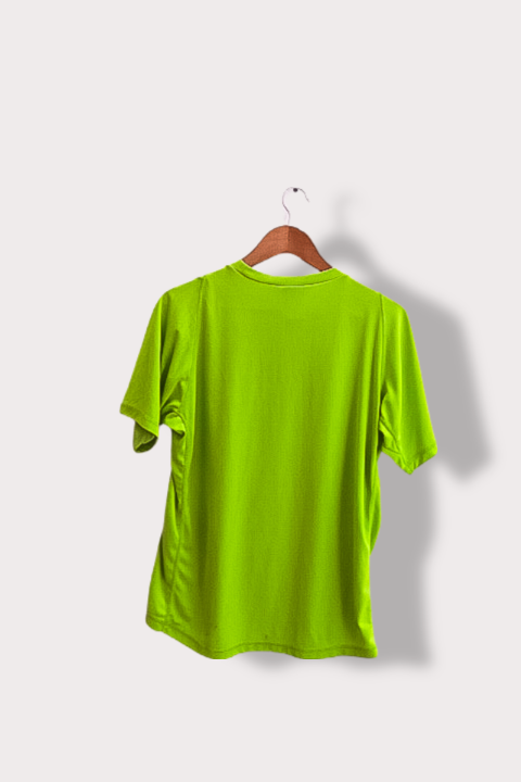 Vintage Adidas print Neon green large crew neck tees