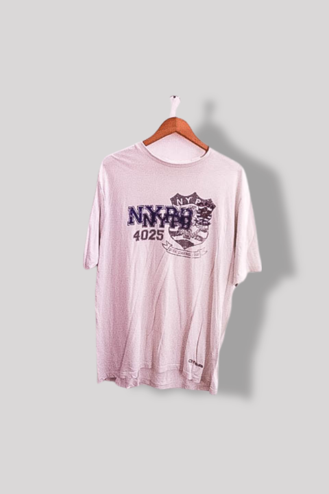 Vintage NYPD football club graphics white large tees