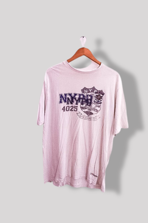 Vintage NYPD football club graphics white large tees