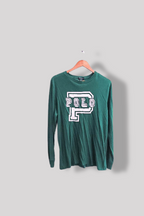 Vintage Green Polo ralph lauren graphics mens long sleeve tees XL