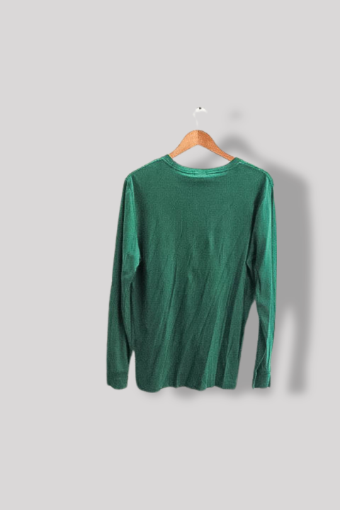 Vintage Green Polo ralph lauren graphics mens long sleeve tees XL