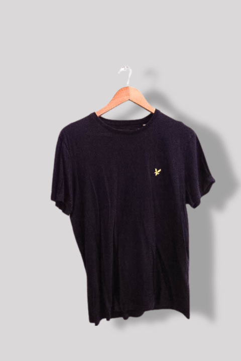 Vintage Lyle & Scott plain black mens tees XL