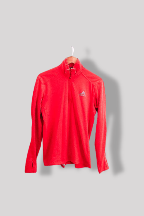 Vintage Red Adidas Climawarm full zip medium track top