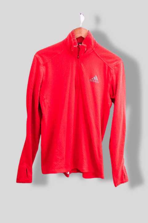 Vintage Red Adidas Climawarm full zip medium track top