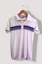 Vintage premium superior jeans mens medium white polo shirt