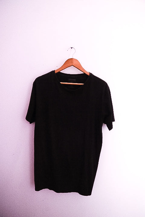Vintage Centered plain black premium tees XL