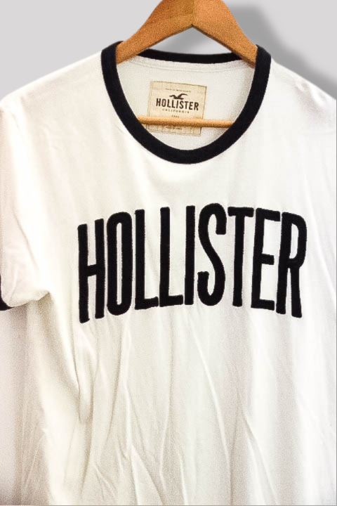Vintage Hollister print white mens small short sleeve tees