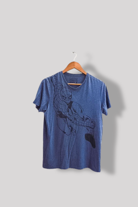 Vintage Marvel comics Spider man superhero graphics blue tees M