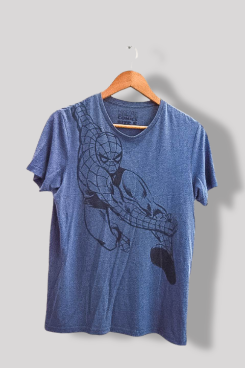 Vintage Marvel comics Spider man superhero graphics blue tees M