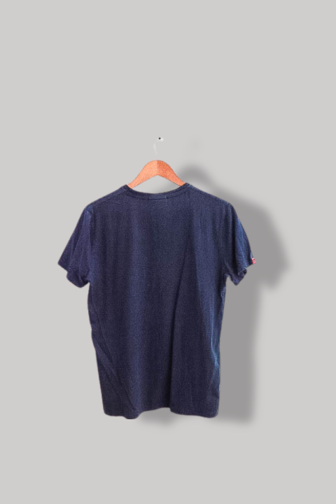 Vintage Superdry Plain Navy Blue mens short sleeve Medium Tees