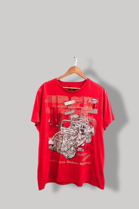 Vintage 56 redherring Haynes jeep cj7 graphics mens short sleeve tees XXL