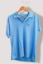 Vintage lacoste chemise blue regular fit mens polo shirt