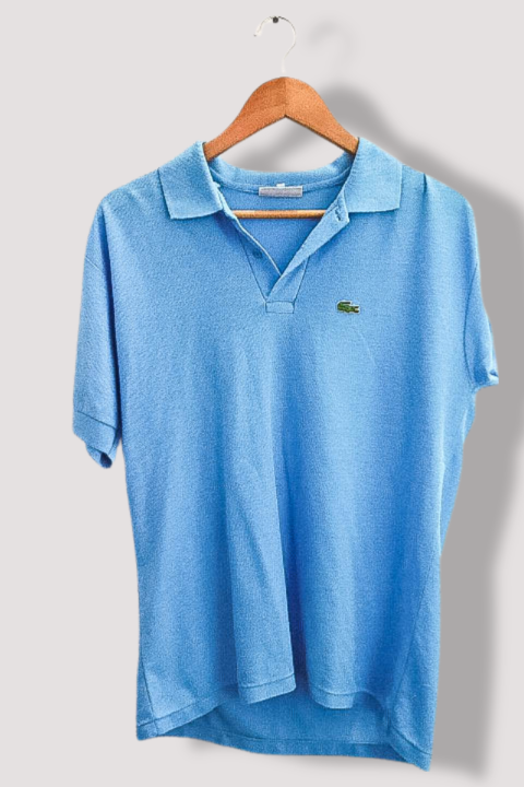 Vintage lacoste chemise blue regular fit mens polo shirt