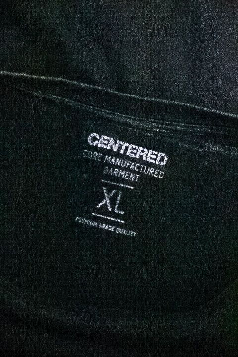 Vintage Centered plain black premium tees XL