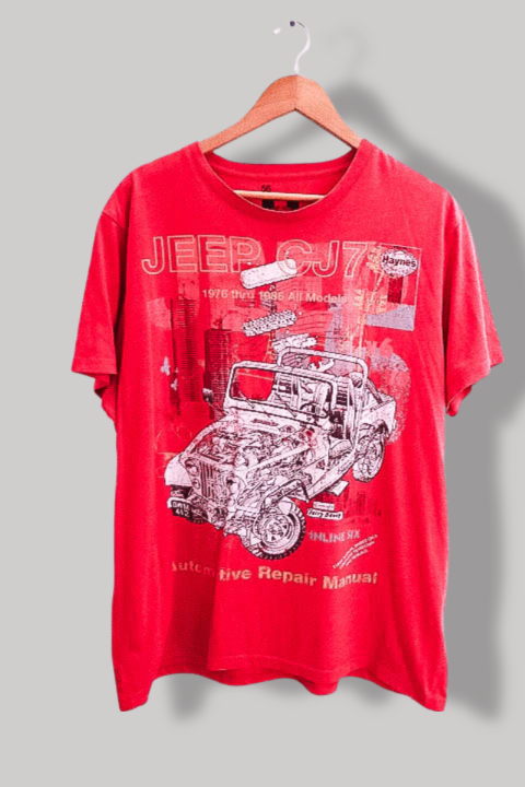 Vintage 56 redherring Haynes jeep cj7 graphics mens short sleeve tees XXL