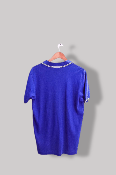 Vintage Adidas performance essential blue medium mens polo shirt