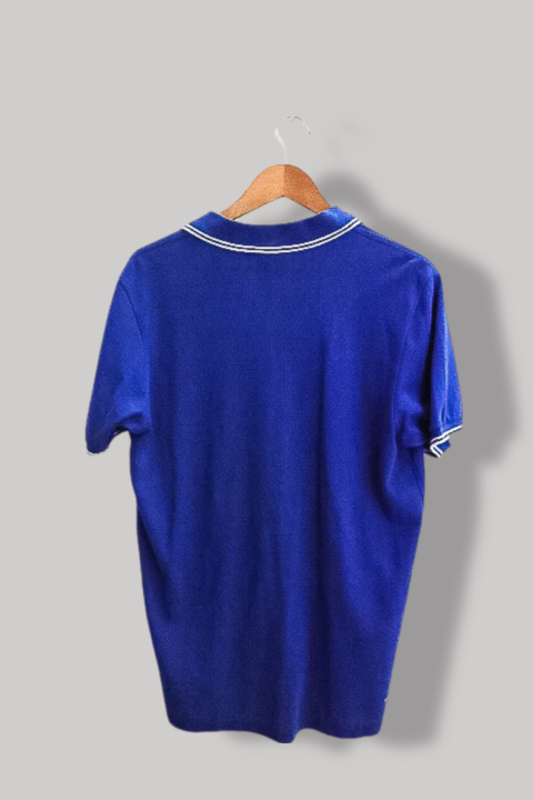 Vintage Adidas performance essential blue medium mens polo shirt
