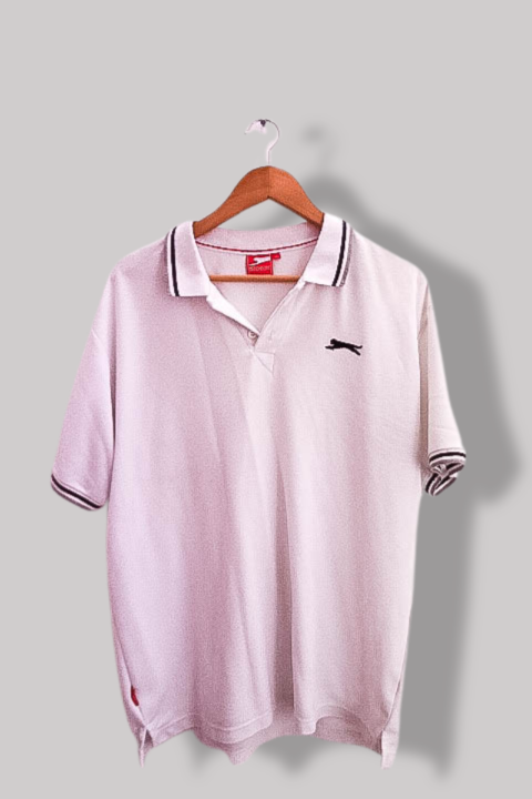 Vintage Slazenger mens white regular fit polo shirt XL