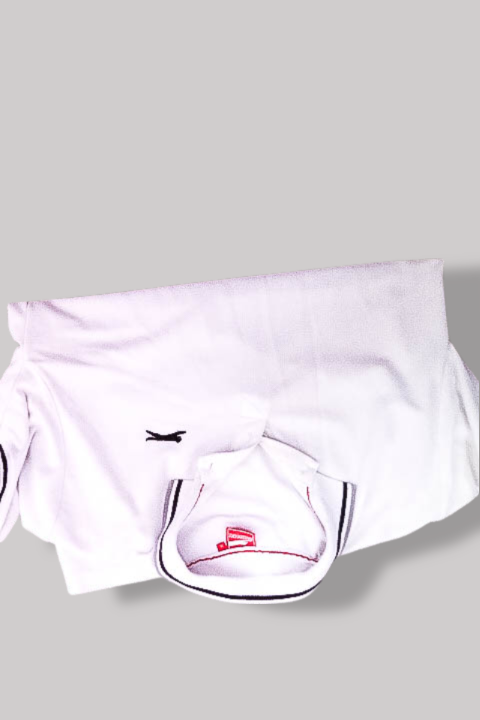 Vintage Slazenger mens white regular fit polo shirt XL